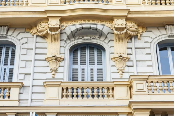 Nice France October 2019 Typical Architecture Provence Region Fragment Facade — Stock Photo, Image