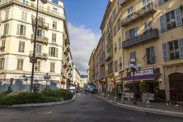 Ницца Франция Октября 2019 Года Красивый Вид Город Живописная Улица — стоковое фото