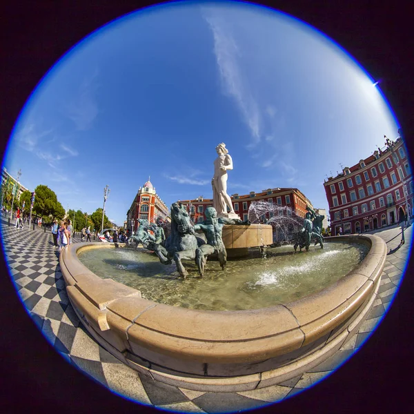 Güzel Fransa Ekim 2019 Şehrin Merkez Meydanı Place Massena Nın — Stok fotoğraf