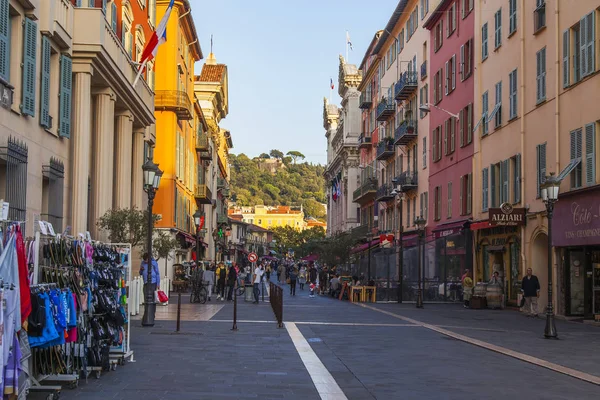 Nice Frankrijk Oktober 2019 Prachtig Uitzicht Stad Schilderachtige Straat Het — Stockfoto