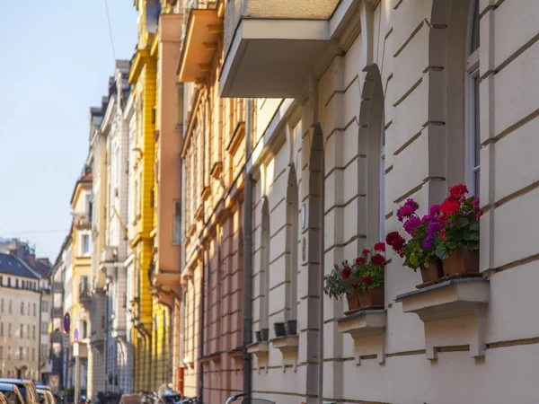 München Deutschland August 2018 Wunderschönes Fragment Des Gebäudes Traditioneller Bayerischer — Stockfoto