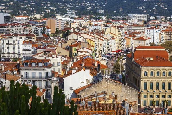 Cannes Francia Octubre 2019 Vista Panorámica Ciudad Desde Una Plataforma — Foto de Stock