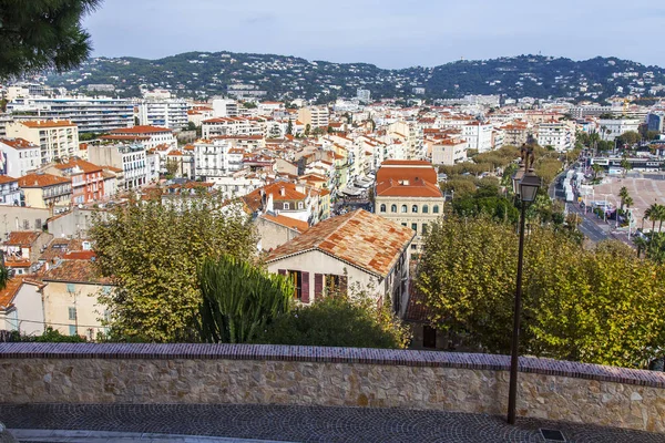 Cannes Francia Octubre 2019 Vista Panorámica Ciudad Desde Una Plataforma — Foto de Stock