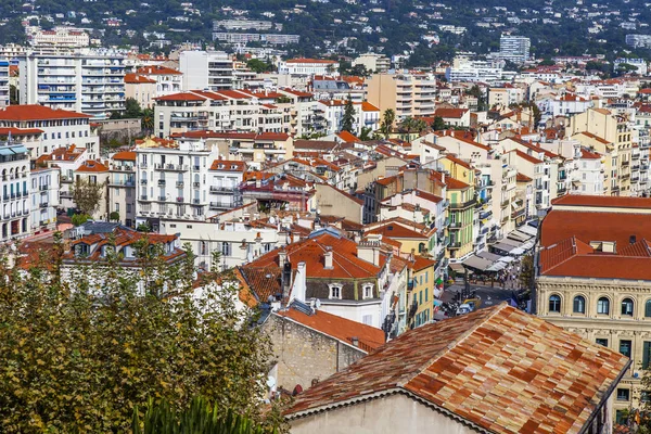 Cannes France Octobre 2019 Vue Panoramique Ville Depuis Une Terrasse — Photo