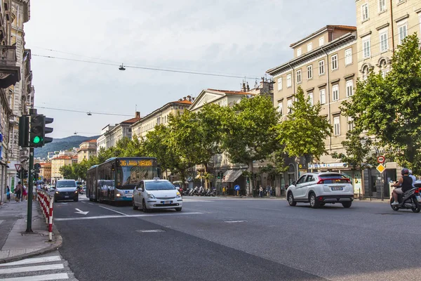 Trieste Talya Ağustos 2019 Şehrin Tarihi Bölümünde Güzel Pitoresk Sokak — Stok fotoğraf