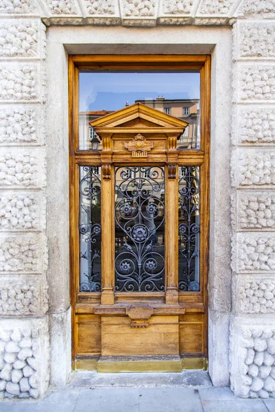 Trieste Italien August 2019 Ein Fragment Der Fassade Eines Typischen — Stockfoto