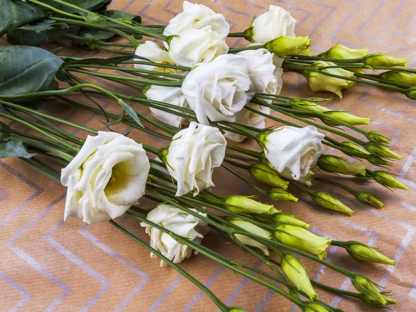 Bouquet Beautiful White Lysiantus — Stock Photo, Image