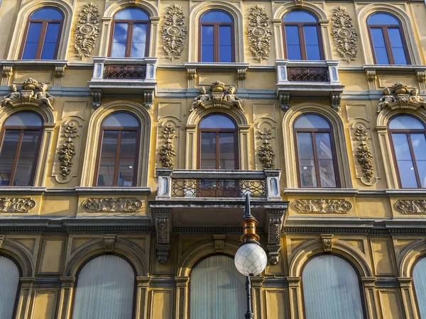 Trieste Italy August 2019 Fragment Facade Building Historical Building Area — Stock Photo, Image