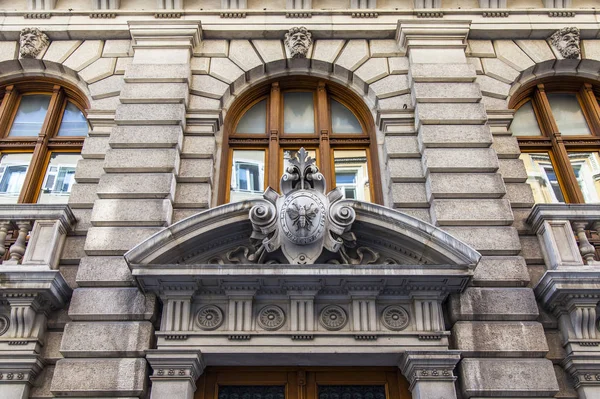 Trieste Italy August 2019 Fragment Facade Building Historical Building Area — Stock Photo, Image