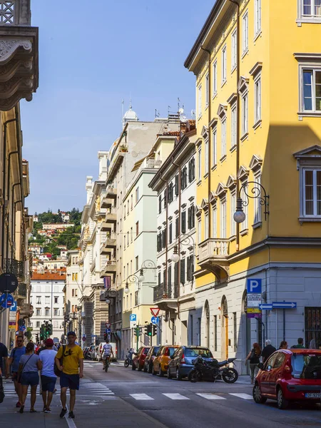 Trieste Italy August 2019 Beautiful Picturesque Street Historic City — Stock Photo, Image