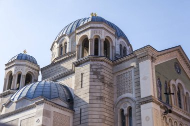 Trieste, İtalya, 7 Ağustos 2019. Trimifunta 'nın Hayat Veren ve Ruhu Üçlemesi Kilisesi, 