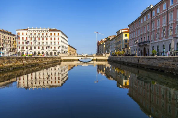 Trieste Italia Agosto 2019 Vista Panorámica Panorámica Del Canal Grande — Foto de Stock