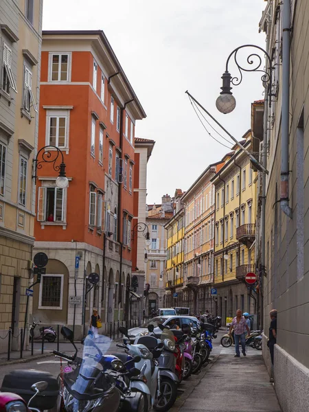 Триест Италия Августа 2019 Года Красивая Живописная Улица Историческом Городе — стоковое фото
