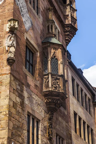 Nürnberg Tyskland Den Augusti 2018 Ett Fragment Ett Typiskt Arkitektoniskt — Stockfoto