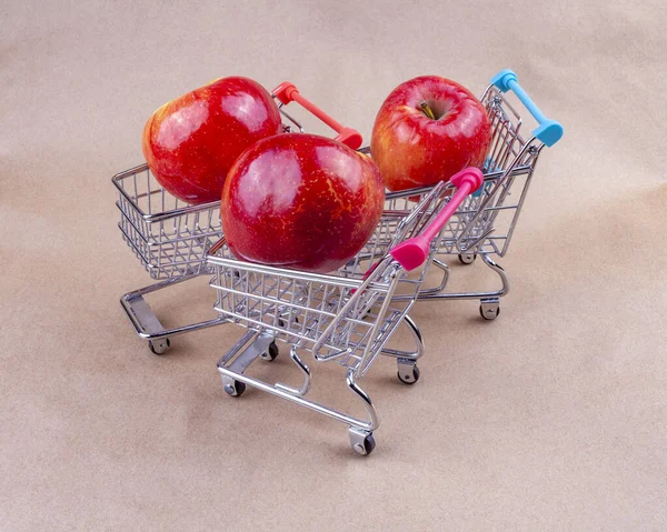 Appetite Apple Basket Buy Cart Crop Diet Fall Food Fresh — Stock Photo, Image