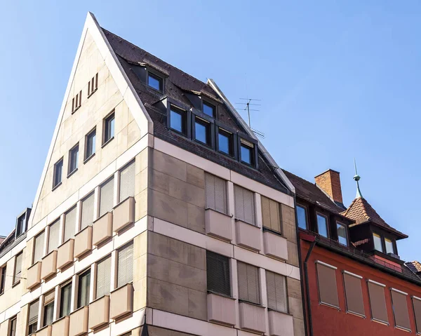 Nuremberg Alemanha Agosto 2018 Fragmento Complexo Arquitetônico Típico Cidade Velha — Fotografia de Stock