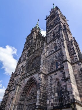 Nuremberg, Almanya, 22 Ağustos 2018. Şehir katedralinin bir parçası.