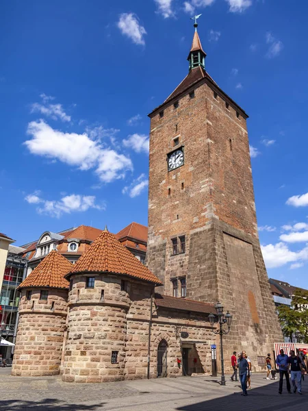 Núremberg Alemania Agosto 2018 Fragmento Antigua Muralla Ciudad —  Fotos de Stock