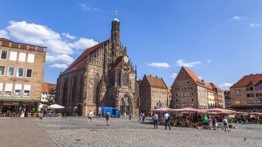 Nuremberg, Almanya, 22 Ağustos 2018. Bakire Meryem Kilisesi. 