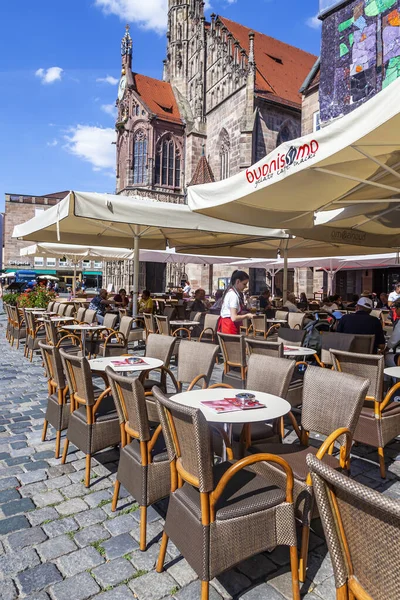 Nürnberg Deutschland August 2018 Einem Typischen Café Der Altstadt Ruhen — Stockfoto