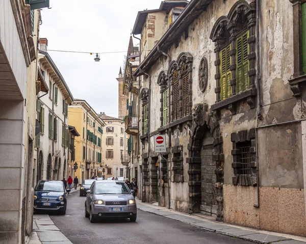 Verona Italien Den April 2019 Smala Pittoreska Gatan Gamla Stan — Stockfoto