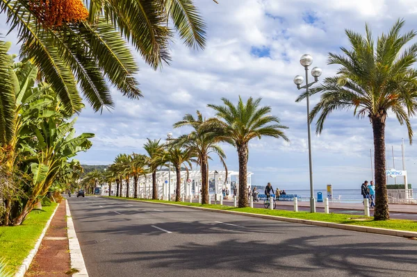 Güzel, Fransa, 10 Ekim 2019. Şehir manzarası. Promenade des Anglais rıhtım mimari topluluğu