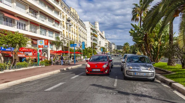 Niza Francia Octubre 2019 Vista Urbana Promenade Des Anglais Conjunto — Foto de Stock