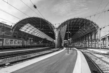 Güzel, Fransa, 12 Ekim 2019. Gare de Nice Tren İstasyonu Perronları