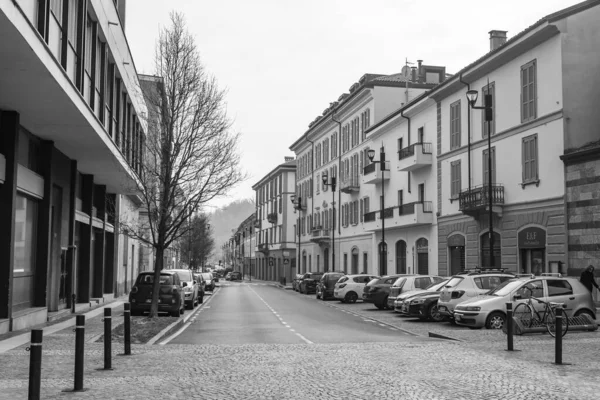 Lecco Italië Februari 2020 Typisch Stedelijk Uitzicht Een Historisch Gebouwengebied — Stockfoto