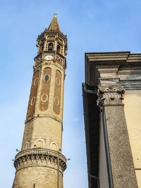 Lecco Italia Febrero 2020 Viejo Campanario Uno Los Símbolos Ciudad — Foto de Stock