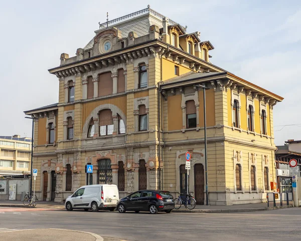 Bergamo Itália Fevereiro 2020 Vista Urbana Típica Área Histórica Edifício — Fotografia de Stock