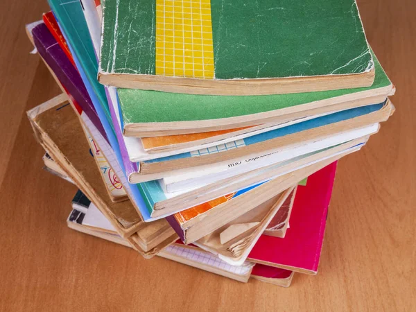 Pile Old Vintage Paper Books — Stock Photo, Image