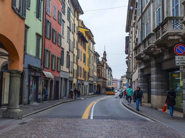 イタリア ベルガモ2020年2月16日 ローワーシティの絵のような狭い通り シッタ — ストック写真