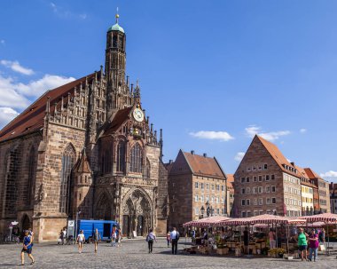 Nuremberg, Almanya, 22 Ağustos 2018. Bakire Meryem Kilisesi. 