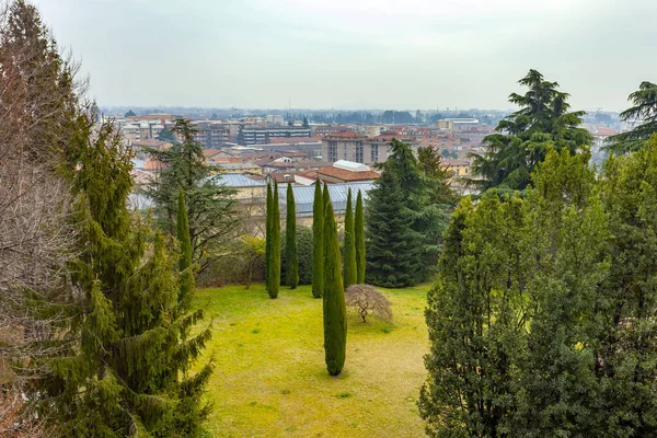 Bergamo Itália Fevereiro 2020 Vista Panorâmica Muralha Cidade Cidade Alta — Fotografia de Stock