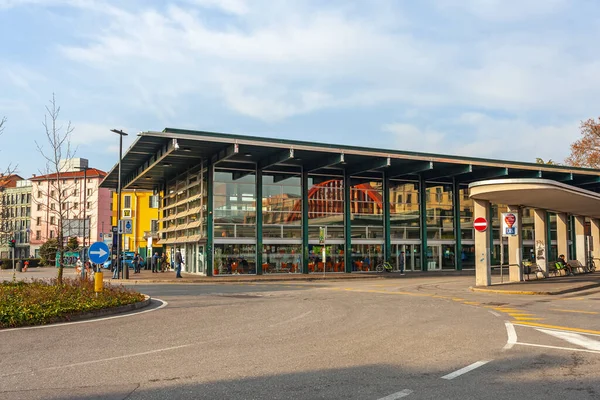 Bérgamo Italia Febrero 2020 Edificio Estación Autobuses Urbanos — Foto de Stock