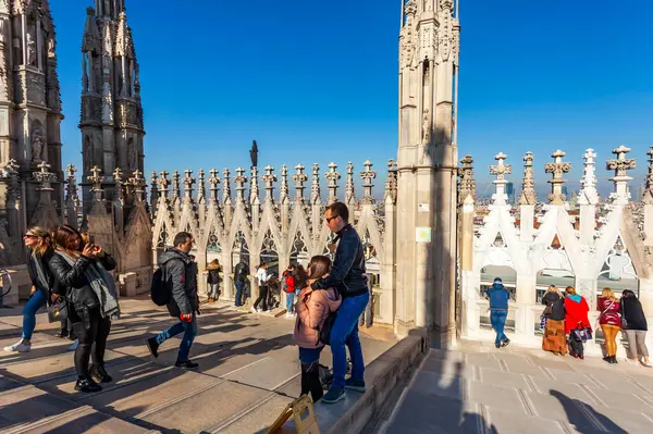 Milaan Italië Februari 2020 Een Van Attracties Van Stad Kathedraal — Stockfoto