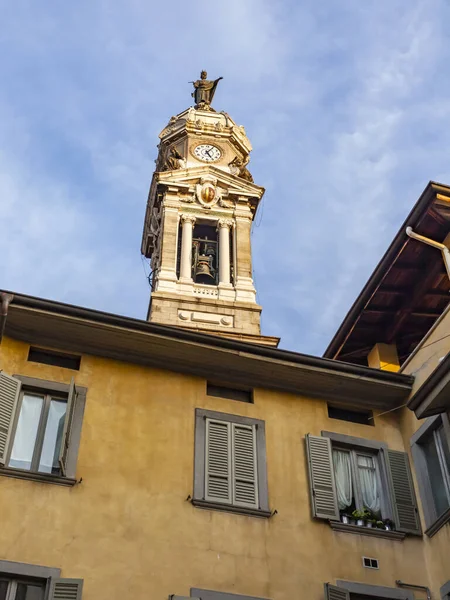 Bergamo Italien Februar 2020 Typische Architektonische Details Eines Gebäudes Einem — Stockfoto