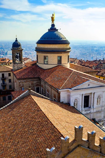 2020年2月16日 意大利Bergamo Citta Alta 的风景城市景观 — 图库照片