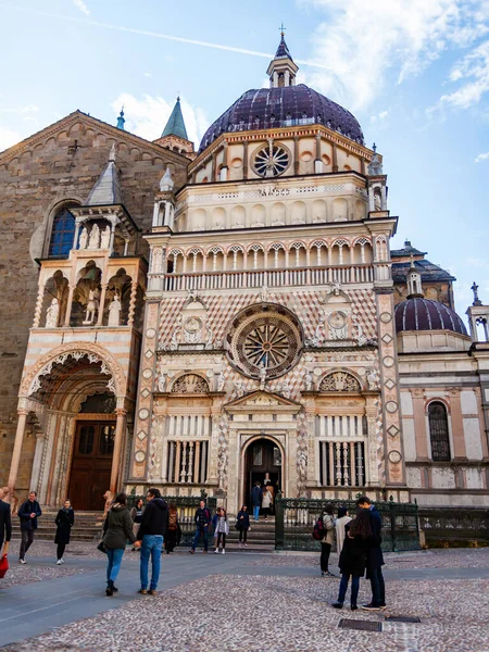 Bergamo Talya Şubat 2020 Üst Şehir Bergamo Santa Maria Maggiore — Stok fotoğraf