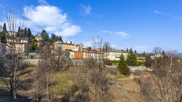 Bergamo Włochy Lutego 2020 Malownicze Widoki Miasto Górnym Mieście Citta — Zdjęcie stockowe