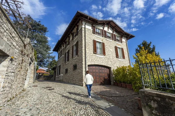 Bérgamo Italia Febrero 2020 Vistas Panorámicas Ciudad Ciudad Alta Citta —  Fotos de Stock