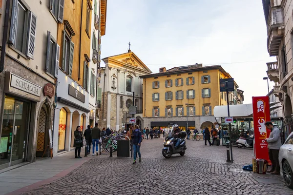Bergamo Febbraio 2020 Pittoresca Stradina Nella Città Bassa Città Bassa — Foto Stock