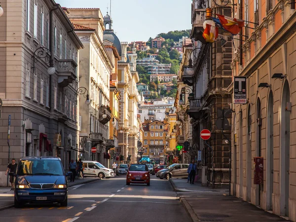 Trieste Italië Augustus 2019 Prachtige Pittoreske Straat Historische Stad — Stockfoto