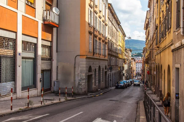 Trieste Italien Augusti 2019 Vacker Pittoresk Gata Den Historiska Staden — Stockfoto