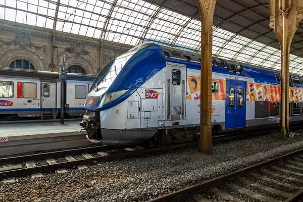 Nizza Frankreich Oktober 2019 Gare Nice Bahnhof Perrons — Stockfoto