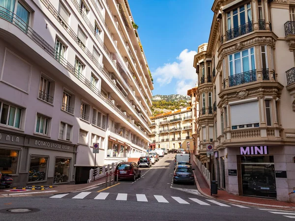 Monte Carlo Monako Października 2020 Widok Miasto Wielopiętrowe Budynki Mieszkalne — Zdjęcie stockowe