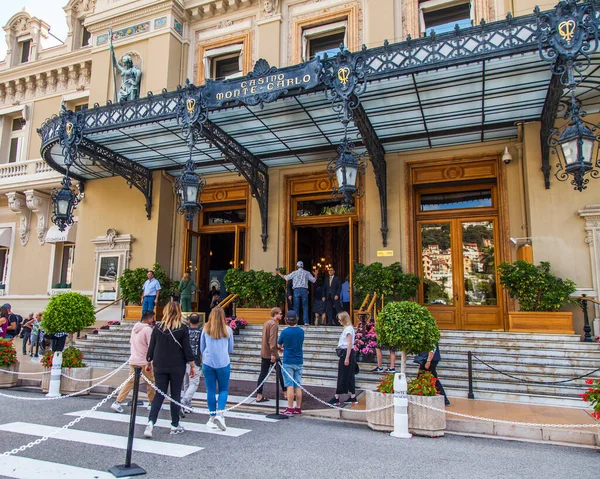 Monte Carlo Monaco October 2019 Principality Monaco People Entrance Casino — Stock Photo, Image