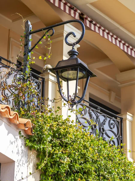 Monte Carlo Monako Října2019 Krásná Pouliční Lampa — Stock fotografie
