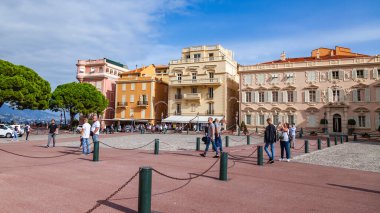 Monte Carlo, Monako, 13 Ekim 2019. Monako Prensi 'nin konutunun mimari topluluğunun bir parçası.